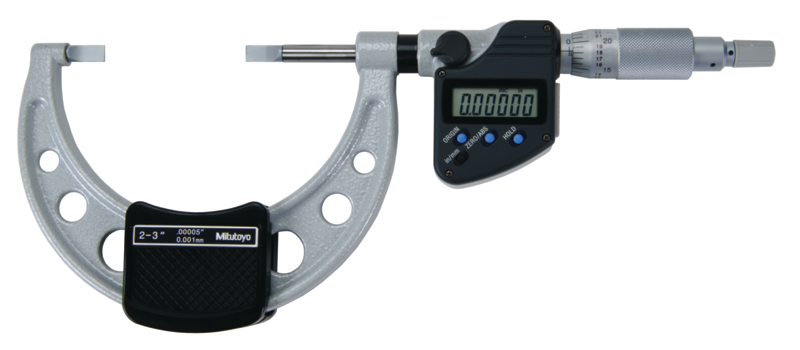 Mitutoyo 422-332-30 Digital Blade Micrometer, Blade=0.75mm
Inch/Metric, 2-3"