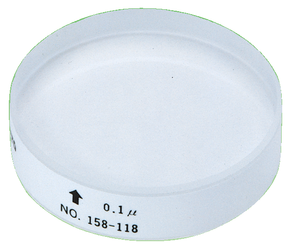 Mitutoyo 158-118 Optical Flat, 12mm D=45mm, 0.1µm