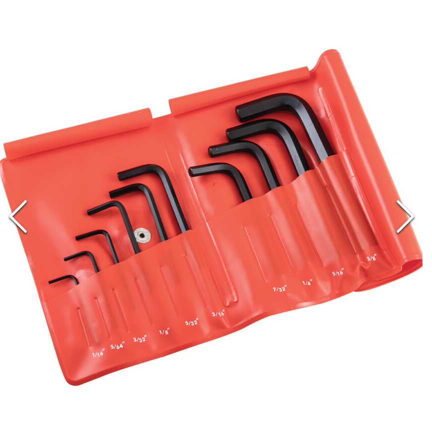 Kennedy KEN6010970K | Hex Key, L-Handle, Hex | Imperial, 1/16-3/8", 10-piece