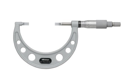 Mitutoyo 122-103-10 | Blade Micrometer | Series 122 | Graduation 0.01mm | Accuracy ± 0.003mm | Range 50 to 75mm