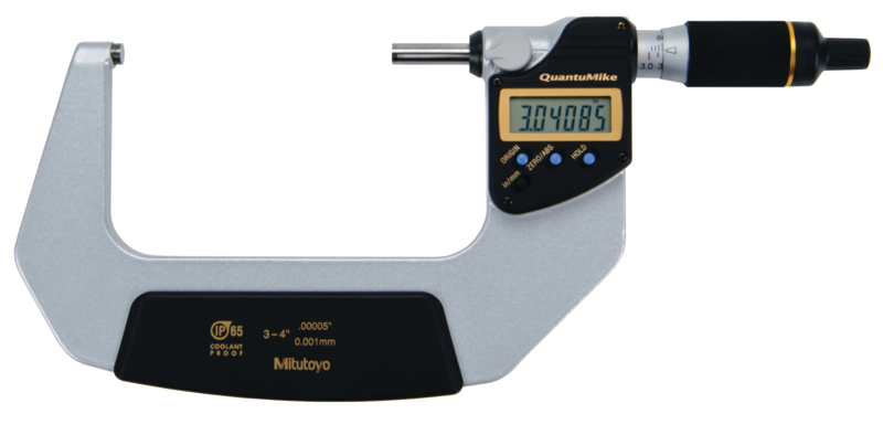 Mitutoyo 293-188-30 | Digital Micrometer QuantuMike IP65 inch/Metric | Range 3 - 4" (76.2 - 101.6 mm), w/o Output - generaltechuae