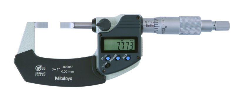 Mitutoyo 422-360-30 Digital Blade Micrometer, Blade=0.4mm Inch/Metric, 0-1"