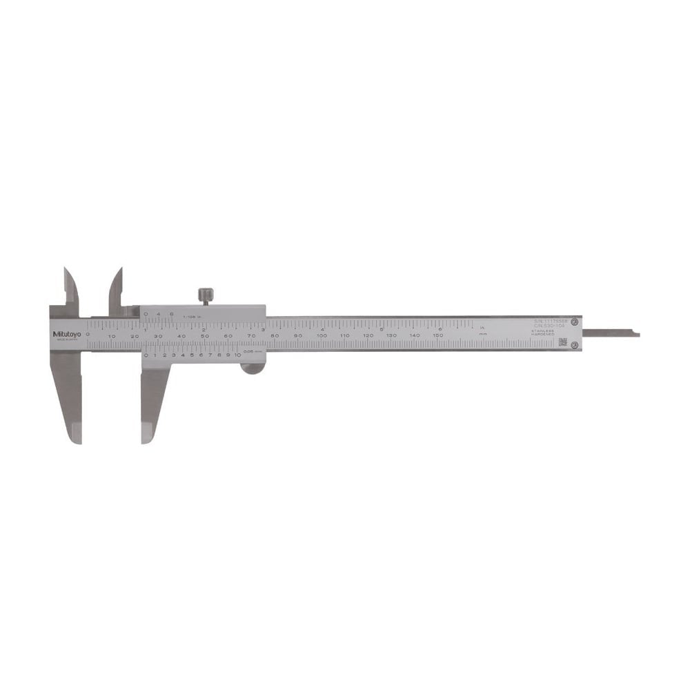 Mitutoyo 530-104 Vernier Caliper 0-150mm / 0-6", Graduation 0.05 mm (1/128")