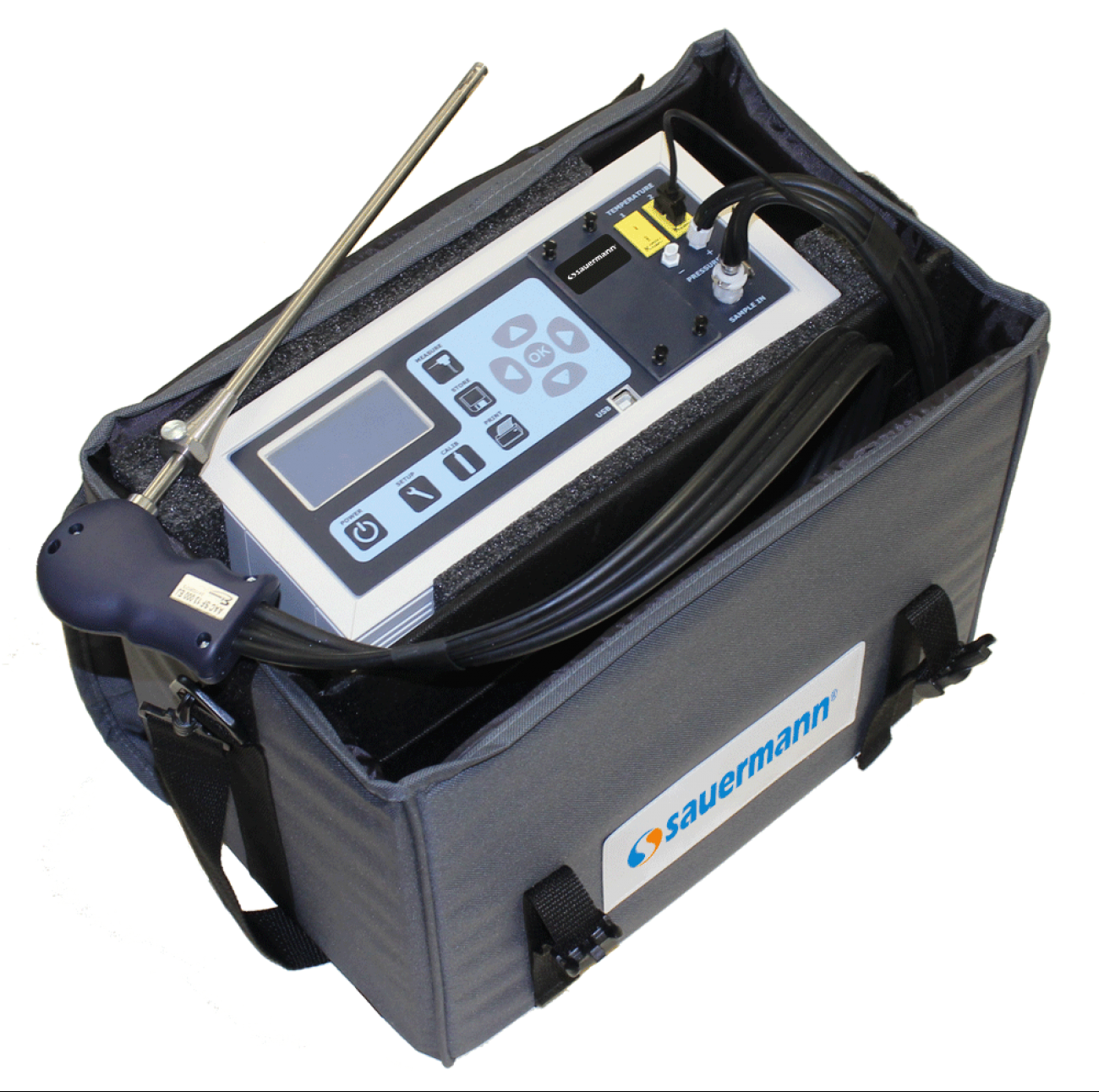 Portable Industrial Combustion Flue Gas & Emissions Analyzer For Boiler, Engine, Furnace, & Other Combustion Applications