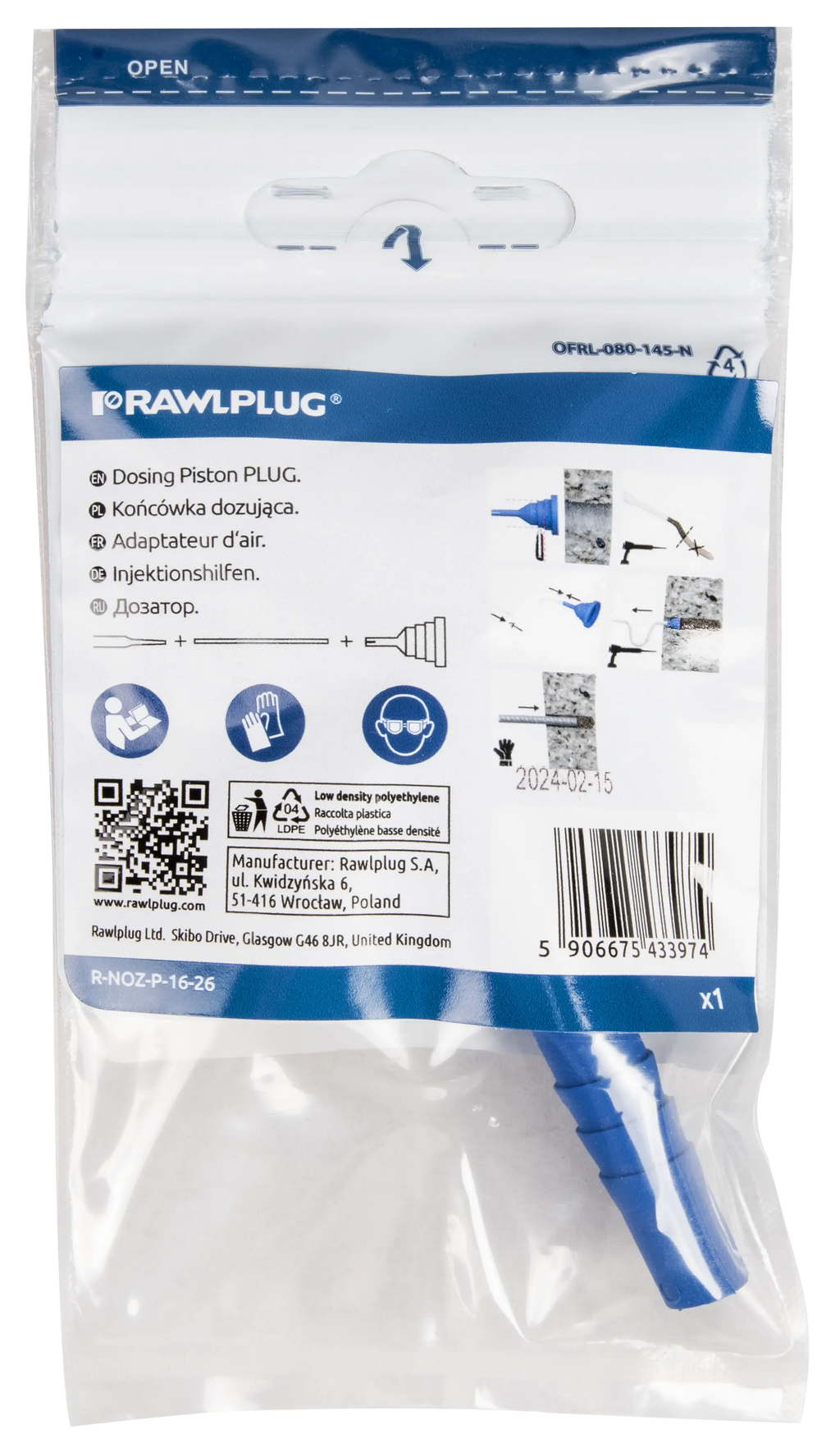 Rawlplug R-NOZ-P-16-26 | R-NOZ Dosing Piston Plug | M16-M26 - generaltechuae (4)