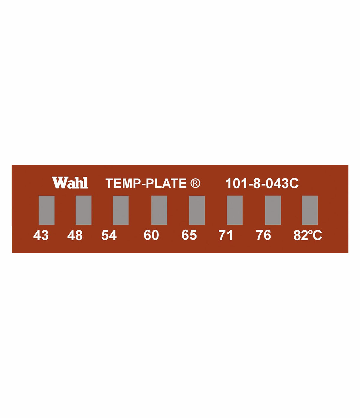 Palmer Wahl 101-8 | Mini Eight Position Temp-Plate Labels | 10 x 38 mm, Box of 10 - generaltechuae