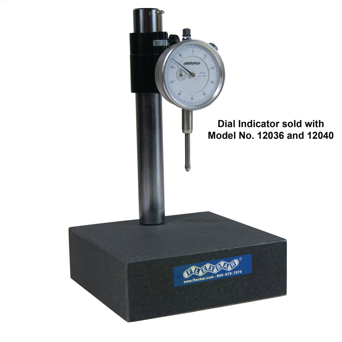 Flexbar 12034 | Precision Granite Check Indicator Stand | Standard, No Indicator - generaltechuae