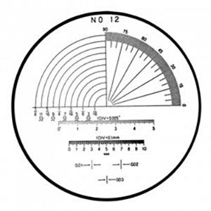 Flexbar 12266-12 | Reticle #12 for 10X Pocket Comparator | 1-3/8 in Dia. - generaltechuae