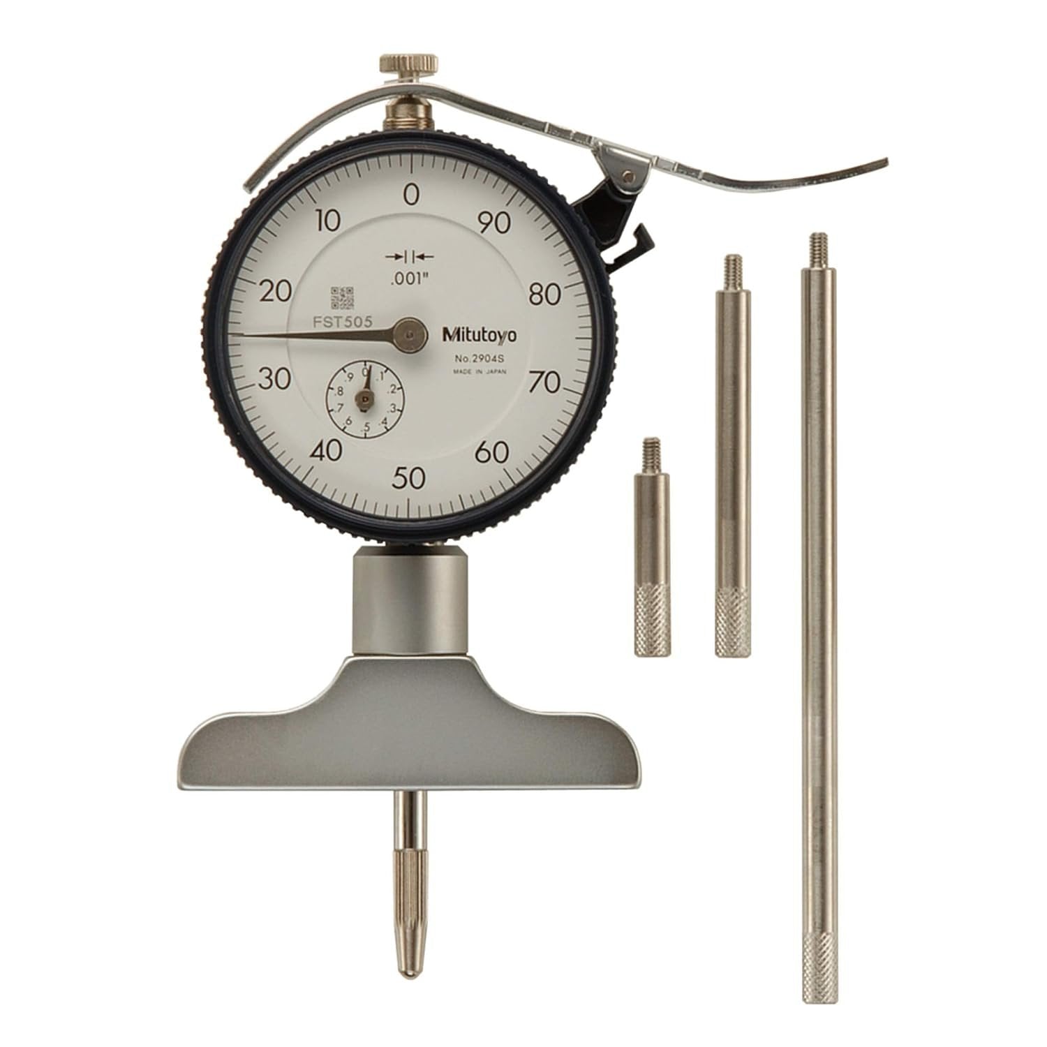 Mitutoyo 7217S | Dial Indicator Depth Gauge | Series 7 | Graduation 0.001 Inch | Stroke 1 Inch | Accuracy ±0.002 Inch| Weight 265 g