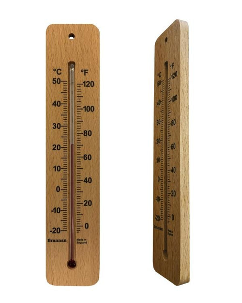 Brannan 14/221/2 | 215 mm Wood Wall Thermometer, Classroom Design | -20 to +50 °C, °C only - generaltechuae (2)