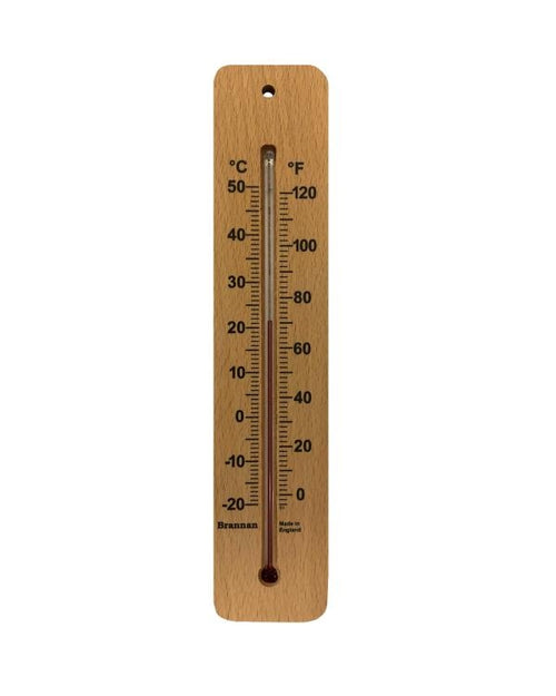 Brannan 14/221/2 | 215 mm Wood Wall Thermometer, Classroom Design | -20 to +50 °C, °C only - generaltechuae