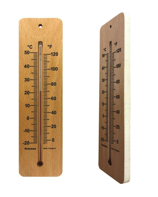 Brannan 14/225/3 | 215 mm Wide Wood Wall Thermometer | -20 to +50 °C/°F - generaltechuae (2)