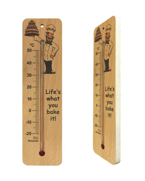 Brannan 14/227/2 | 215 mm Wide Wood Wall Thermometer, Pastry Chef Design | -20 to +50 °C - generaltechuae (2)