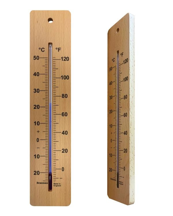 Brannan 14/232/2 | 380 mm Wood Wall Thermometer | Classroom Design, -20 to +50 °C, °C Only - generaltechuae (2)