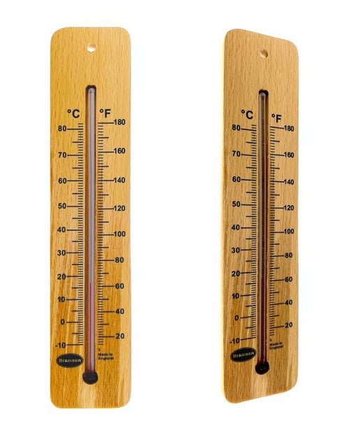 Brannan 14/250/2 | 215 mm Wood Wall Thermometer, High Range | -10 to +80 °C, Celsius only - generaltechuae (2)