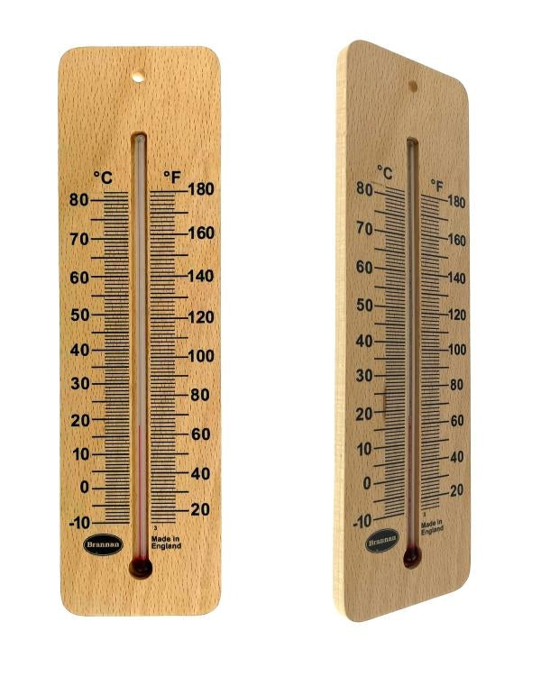 Brannan 14/251/3 | 215 mm Wide Wood Wall Thermometer, High Range | -10 to +80 °C/°F - generaltechuae (2)