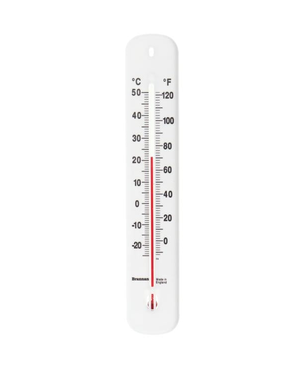 Brannan 14/435/2 | 215 mm Plastic Wall Thermometer | -20 to +50 °C, Celsius Only - generaltechuae