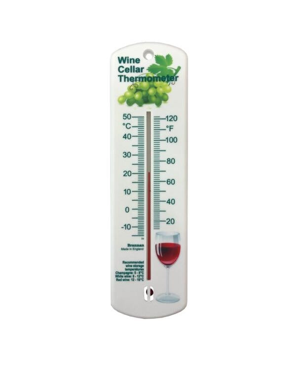 Brannan 14/450/3 | 240 mm Wine Cellar Wall Thermometer, Wine Design | -10 to +50 °C/°F - generaltechuae