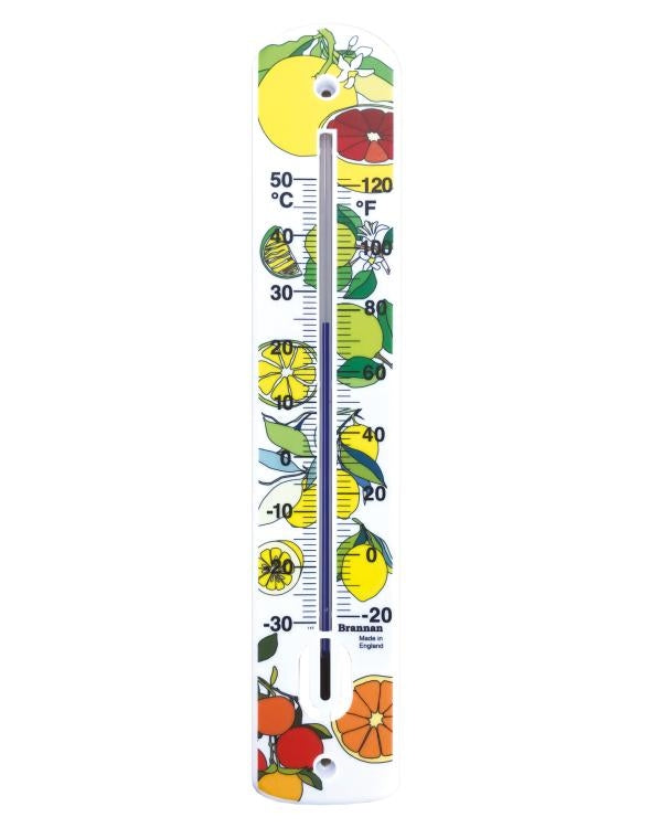 Brannan 14/481/3 | 380 mm Plastic Wall Thermometer, Citrus Design | -30 to +50 °C/°F - generaltechuae