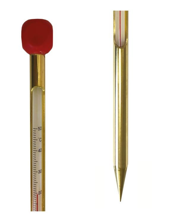 Brannan 15/358/2 | Soil & Concrete Glass Stem Thermometer | -35 to +50 °C, Brass Case - generaltechuae (2)