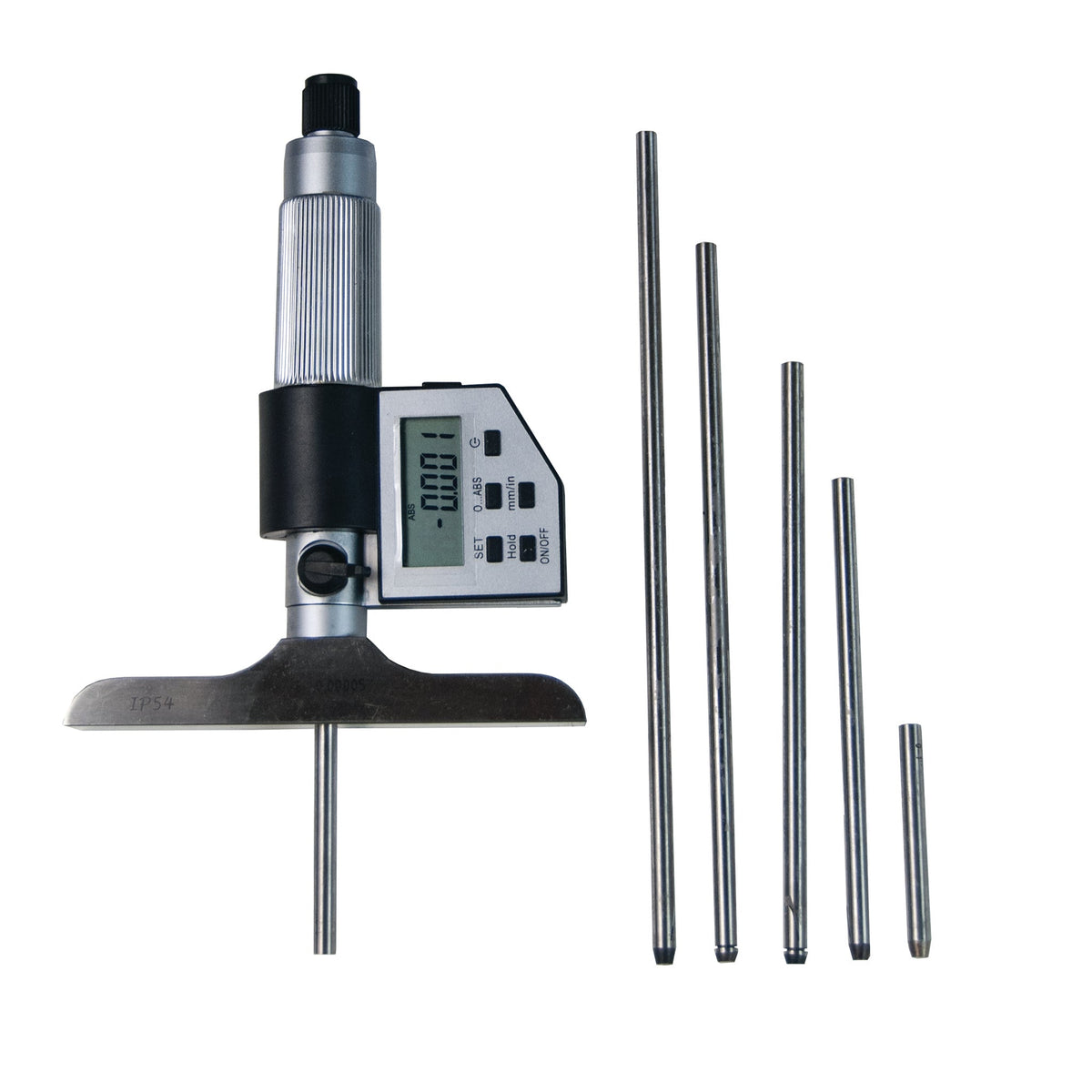 Flexbar 15777 | IP54 Digital Depth Micrometer Set | 0-6 in / 150 mm - generaltechuae