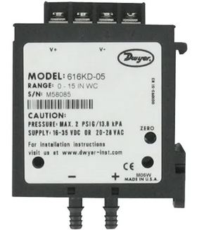 Dwyer Instruments 616KD-05 | Differential Pressure Transmitter | 0-15 in. WC | 4-20 mA Output | 616KD Series