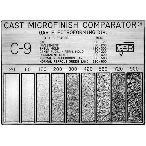 Flexbar 16039-M | Cast Microfinish Comparator | Metric, 9 specimens - generaltechuae