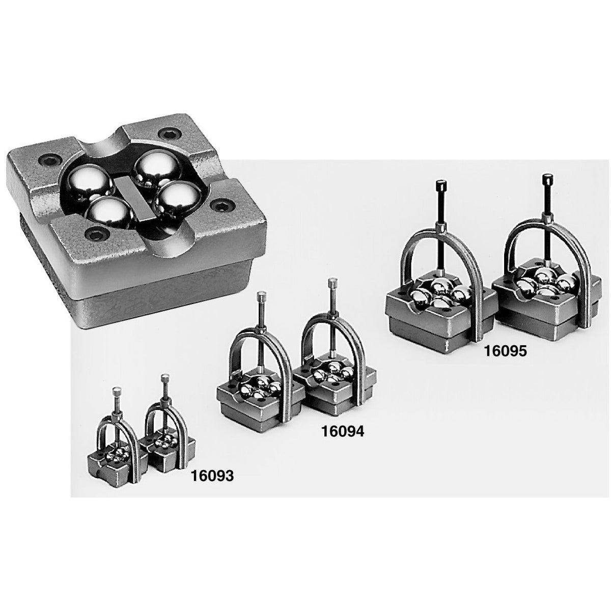 Flexbar 16093 | Ball Bearing V-Block with Clamps | Small 2 x 2 x 1 in - generaltechuae