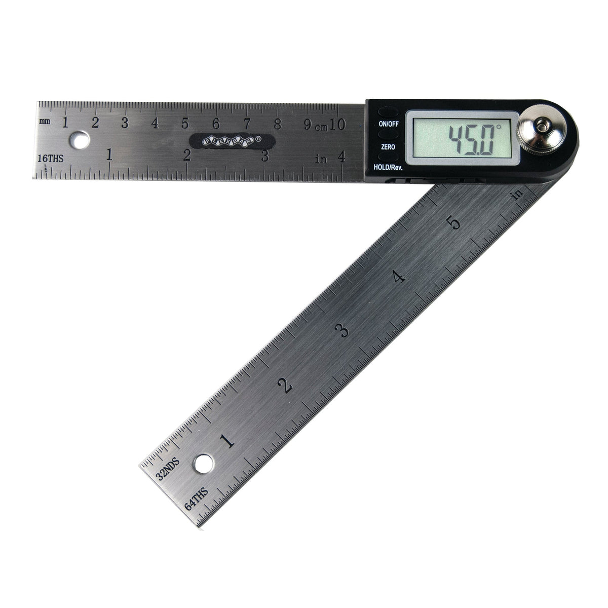 Flexbar 16338 | 7 in Digital Protractor and Rule | 0-360°, 0.05° Resolution - generaltechuae