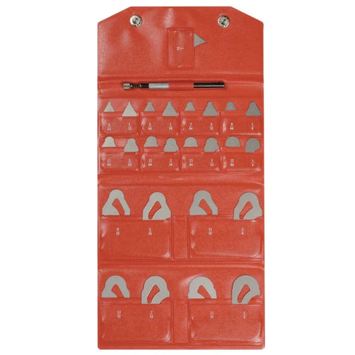 Mitutoyo 186-901 Radius Gauge Set, Range 1/64"-1/2"