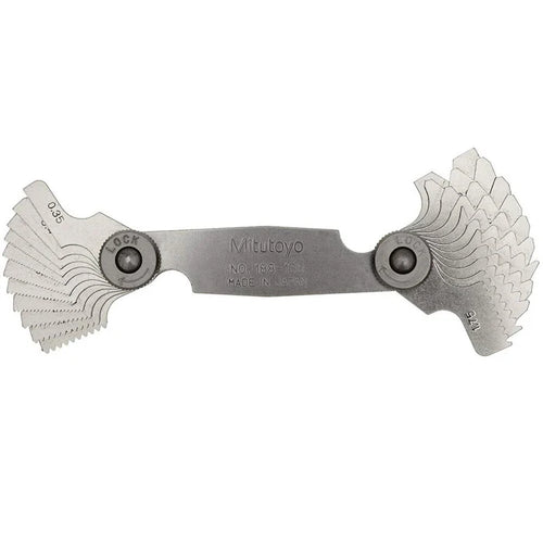 Mitutoyo 188-130 Metric Screw Pitch Gage Set 0.35mm to 6mm 22 Leaves