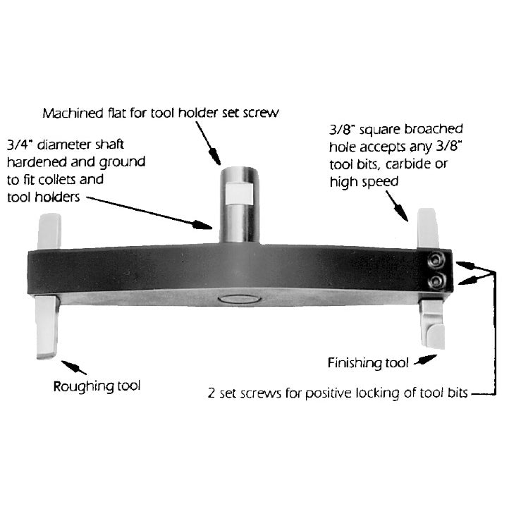 Flexbar 19006 | Simul-Cut Fly Cutting Tool | 6 in - generaltechuae