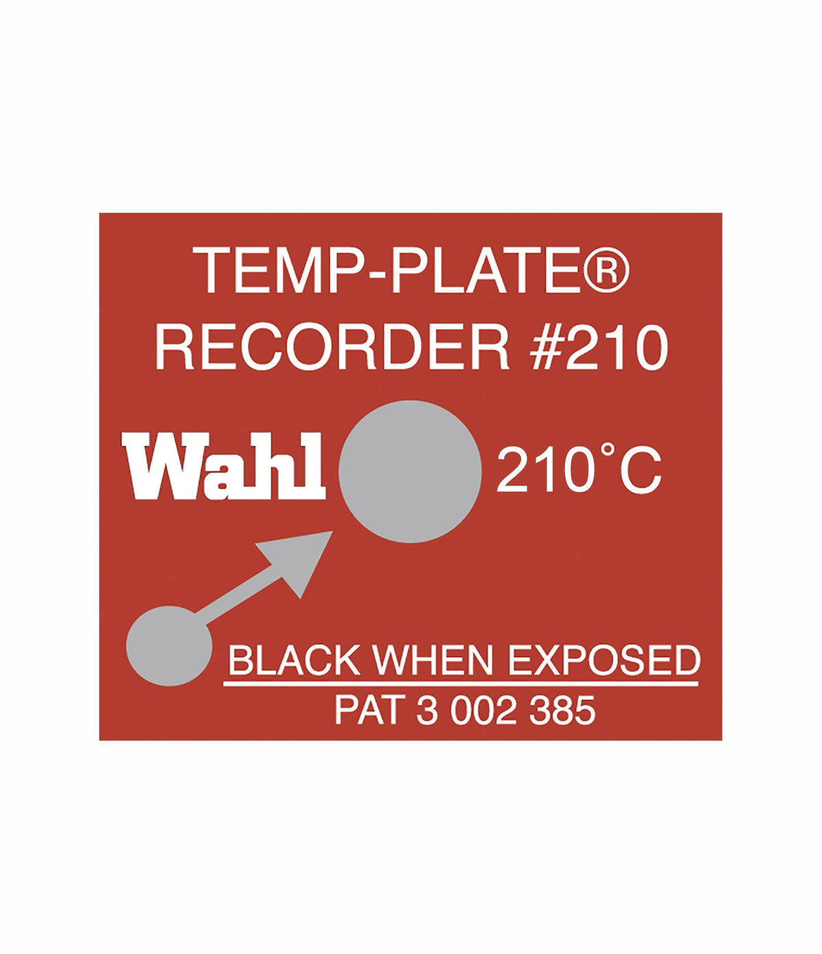 Palmer Wahl 210_Labels | Standard Single Position Temp-Plate Labels | 25 x 19 mm - generaltechuae