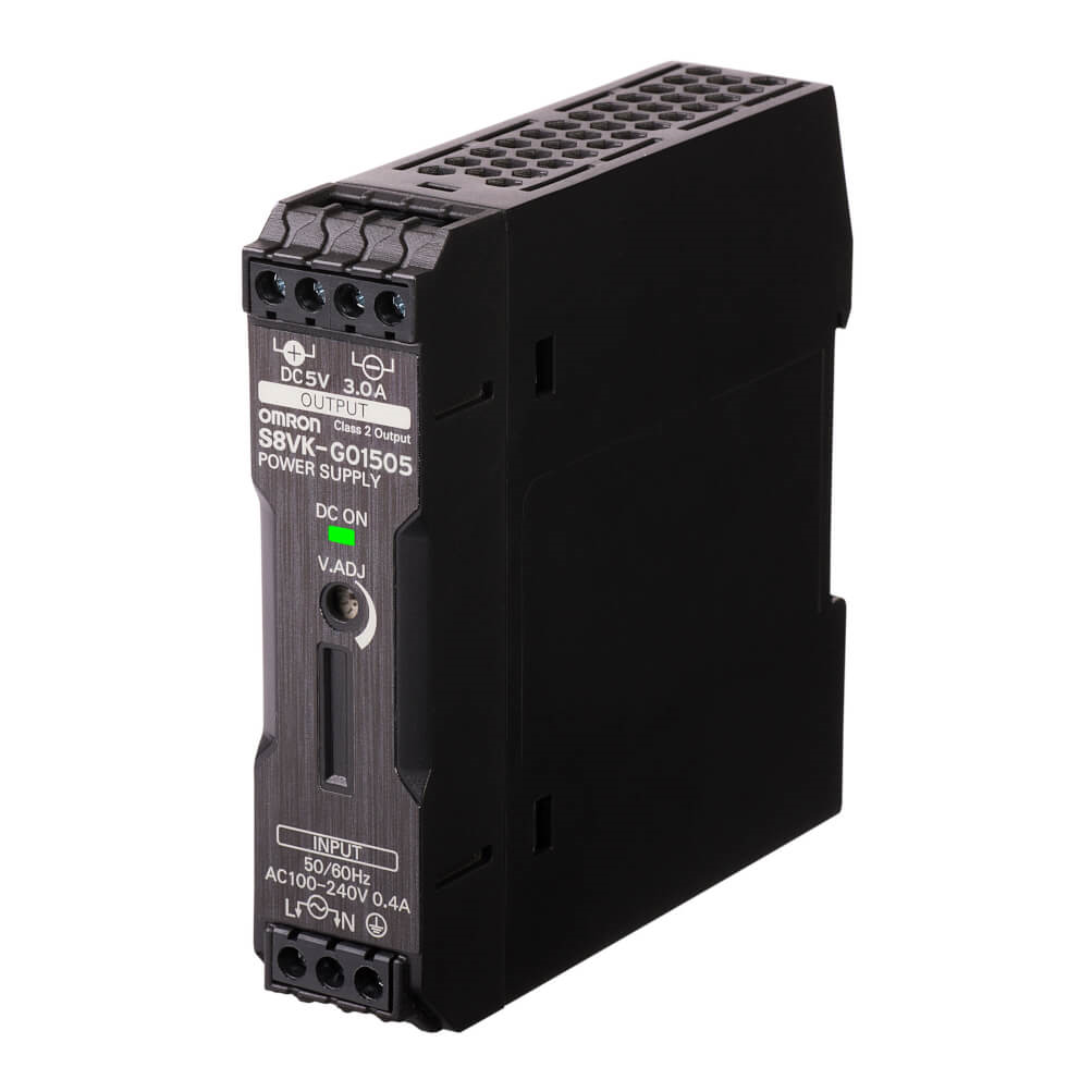 OMRON S8VK-G01505 | Book type power supply, Pro, 15 W, 5VDC, 3A, DIN rail mounting