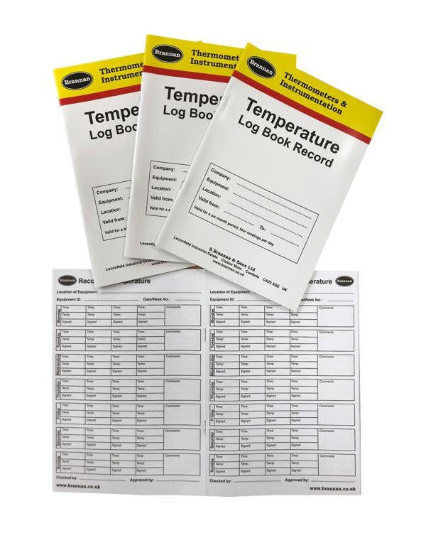 Brannan 22/495/3 | Temperature Log Book Kit | Horizontal Fridge/Freezer Thermometer - generaltechuae (2)