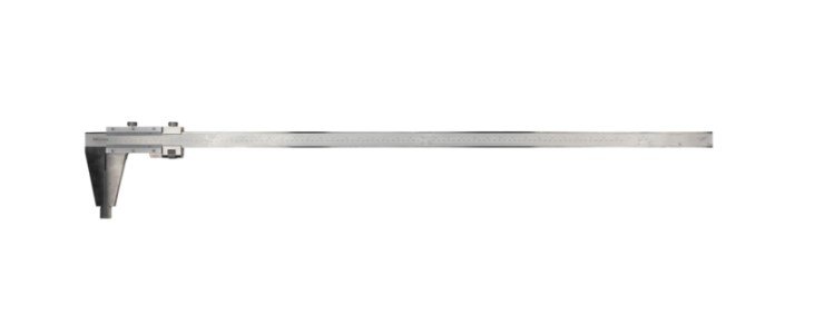 Mitutoyo 160-155 | Vernier Caliper | Series 160 | Nib Style Jaw | Graduation 0.02 mm | Accuracy ±0.07 mm | Range 0 to 1.000 mm | Weight 3500 g