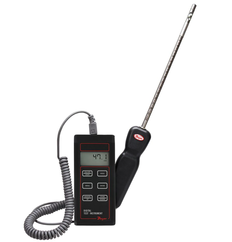 Dwyer Instruments 471B-1 | Thermo-Anemomenter Kit | Handheld Probe | -40 to 100C | Air Velocity | 471 Series