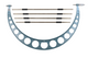 Mitutoyo 104-145A | Interchangeable Anvil Micrometer | Range 600 - 700 mm Metric | Graduation 0.01 mm