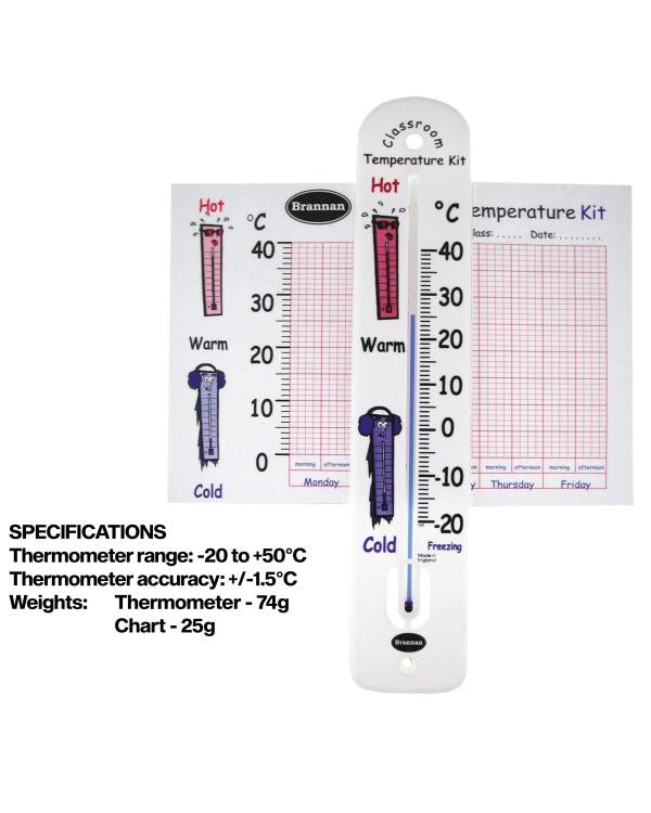 Brannan 25/702/0 | Classroom Wall Kit | Thermometer & Chart, -20 to +50 °C - generaltechuae (2)