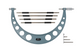 Mitutoyo 104-142A | Interchangeable Anvil Micrometer | Range 300 - 400 mm Metric | Graduation 0.01 mm