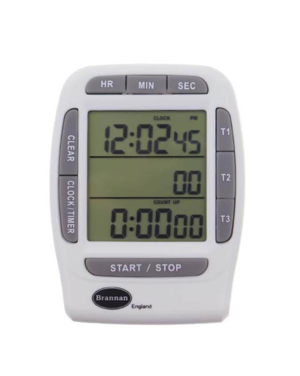 Brannan 28/214/0 | Triple Timer & Clock | 3 Timers, 99 h 59 min 59 s - generaltechuae