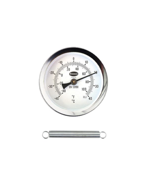 Brannan 33/403/0 | Clip-On Pipe Thermometer, Metal Case | -40 to +40 °C/°F - generaltechuae