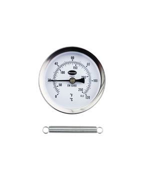 Brannan 33/501/0 | Clip-On Pipe Thermometer, Metal Case | 0 to +120 °C/°F - generaltechuae