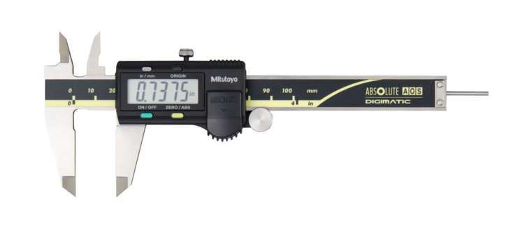 Mitutoyo 500-195-30 Digital ABS AOS Caliper, Inch/Metric, 0 - 4" / 0 - 100mm