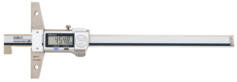 Mitutoyo 571-265-20 Digital Coolant Proof Hook End Depth Gauge 10 - 210 mm (0 - 200 mm) / .4 - 8.4" (0 - 8")