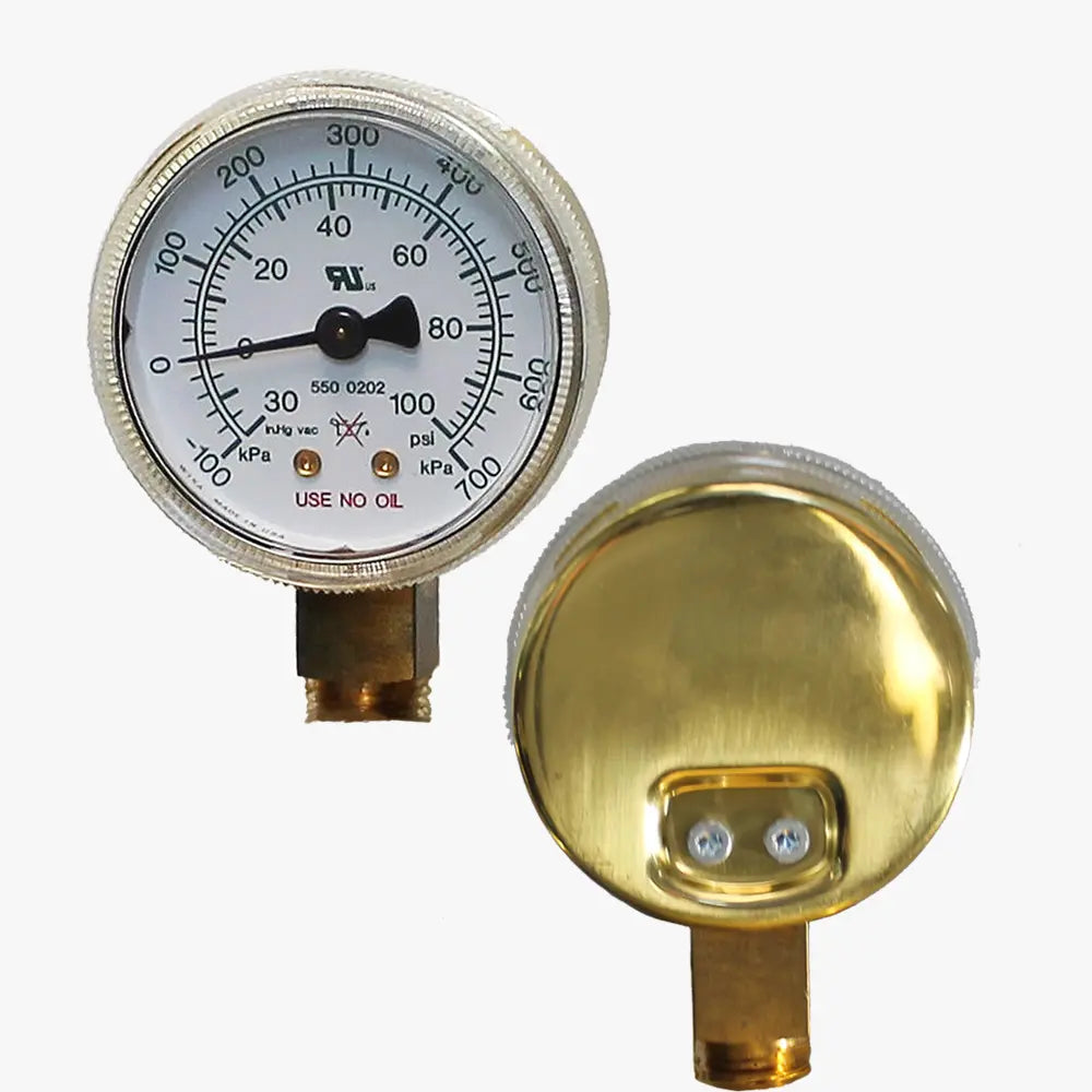 CONCOA 5500297 | Replacement Pressure Gauge for 200 Series | Chrome Brass, 0-6000 PSIG (0-414 BAR)