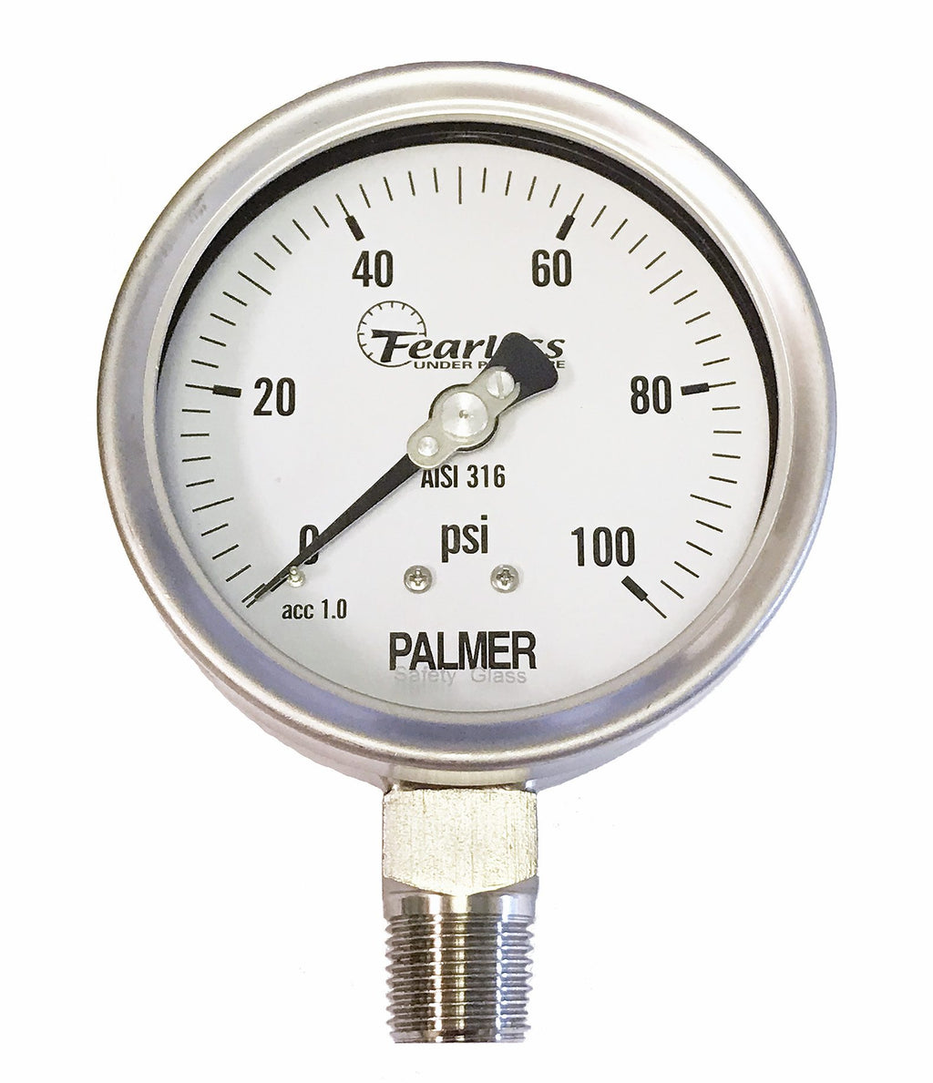 Palmer Wahl SF_Series | Fearless All Stainless Steel Pressure Gauges | 4 in, IP65 - generaltechuae
