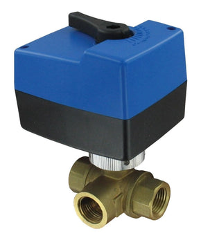 Dwyer Instruments 3HBAV0214 | Three-Way detachable electric ball valve | Cv value 4.5 | 1/2" NPT | 24 VAC | floating