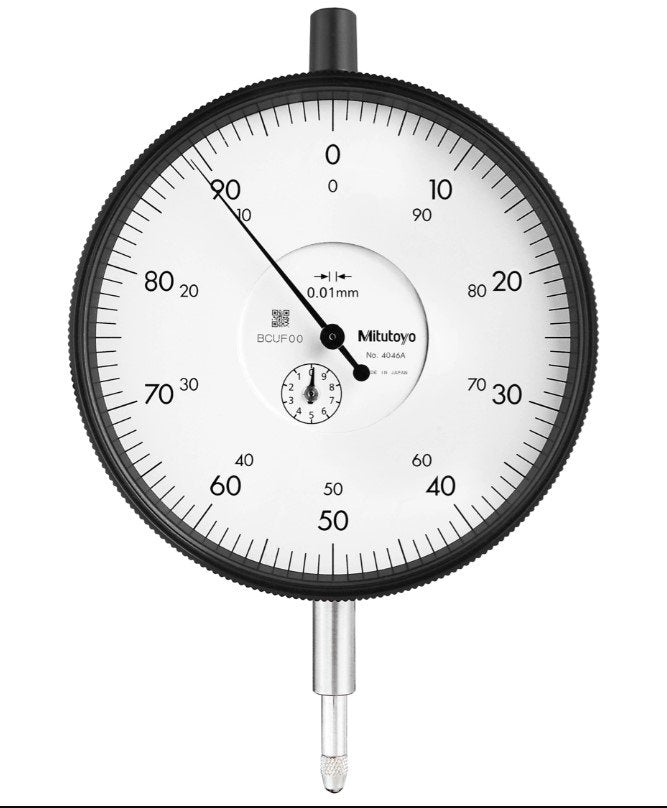 Mitutoyo 4046AB | Dial Gauge | Flat Back | ISO Type | Series 4 | Graduation 0.01 mm | Range 10 mm