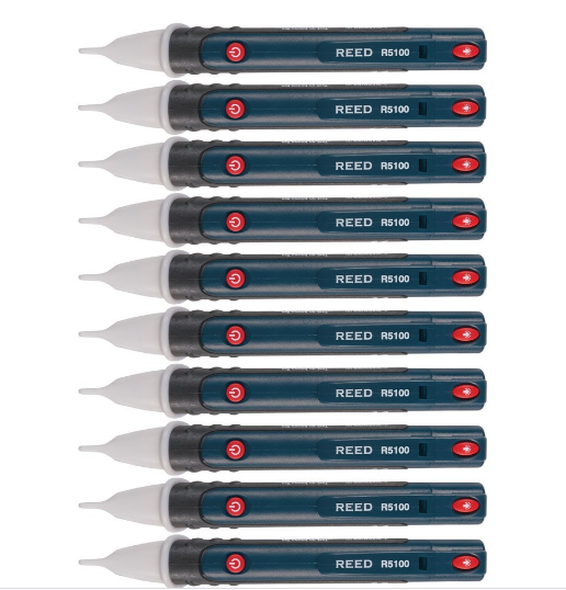 REED R5100-10PK Non-Contact AC Voltage Detector with Flashlight, 10-Pack